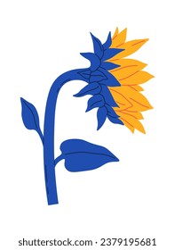 Sonnenblume auf Stem-Vektorgrafik