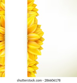 Sunflower on white background. EPS 10 vector file included