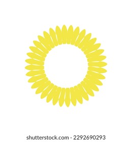 Sunflower ornament in floral pattern