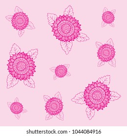 Sunflower pattern background