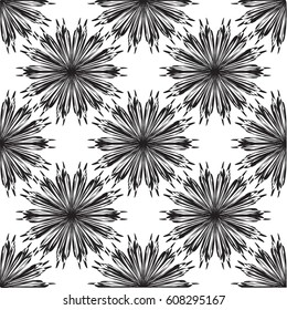 Sunflower pattern black