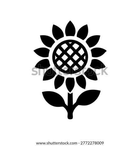 Sunflower Pattern Icon Containing sunflower pattern, seed, and floral icon. Solid icon.