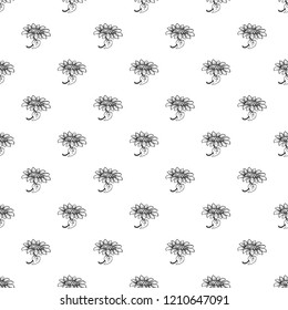 Sunflower pattern seamless repeat background for any web design