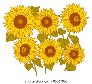 sunflower pattern vector