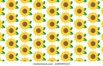 sunflower pattern vector illustration design wallpaper retail store fashion yellow petail background spring sun flower nature garden plant decoration sweet cute summer art draw florist  decorative