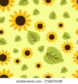 Sunflower pattern with yellow color