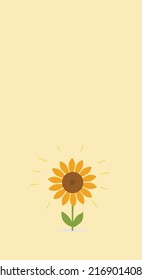 Sunflower Pattern, Yellow seamless flower, Flower yellow Background, Flower Wallpaper Love Cards Vector Stock Vector Illustration.