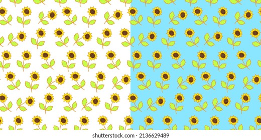 Sunflower patterns illustration in vector