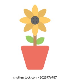 
Sunflower, plant flat icon
