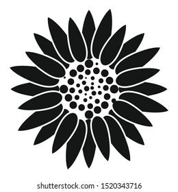 Sunflower plant icon. Simple illustration of sunflower plant vector icon for web design isolated on white background