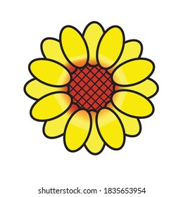 Sunflower plat design. flower vector collections