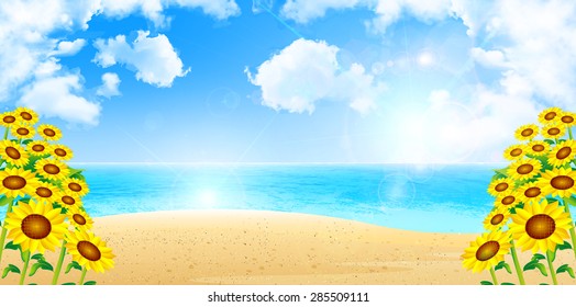 Sunflower Sea background