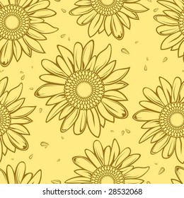 sunflower seamless background