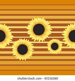Sunflower seamless background