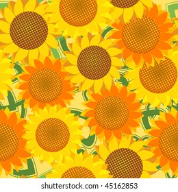 Sunflower seamless background