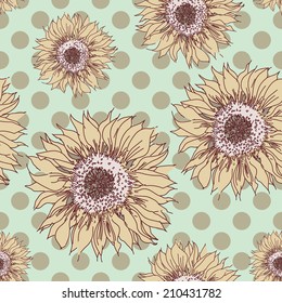 Sunflower Seamless Pattern 