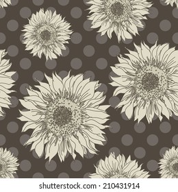 Sunflower Seamless Pattern 