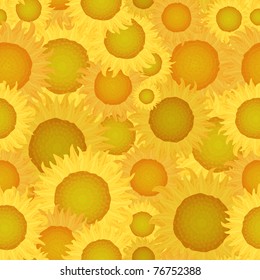 Sunflower seamless pattern