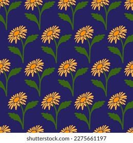 sunflower seamless pattern for background, texture, fabric motif, gift wrapping, wall decoration