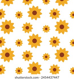 sunflower seamless pattern design, floral pattern design
