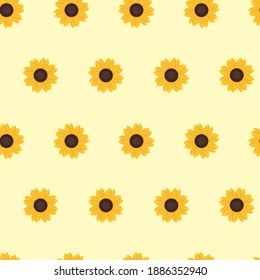 sunflower seamless pattern. sun flower background pattern vector