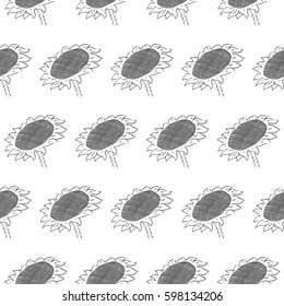 sunflower seamless vector pattern