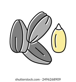 sunflower seed color icon vector. sunflower seed sign. isolated symbol illustration