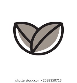 Sunflower seed flat icon, vector design illustration, isolated on white background. 