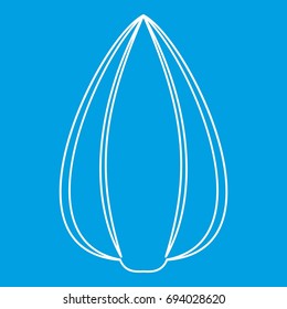 Sunflower seed icon blue outline style isolated vector illustration. Thin line sign