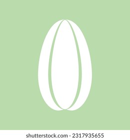 Sunflower seed icon on green background