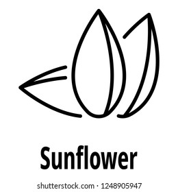 Sunflower seed icon. Outline sunflower seed vector icon for web design isolated on white background
