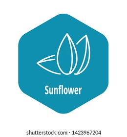 Sunflower seed icon. Outline sunflower seed vector icon for web design isolated on white background