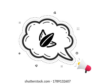 Sunflower seed icon. Quote speech bubble. Tasty seeds sign. Vegan food symbol. Quotation marks. Classic sunflower seed icon. Vector