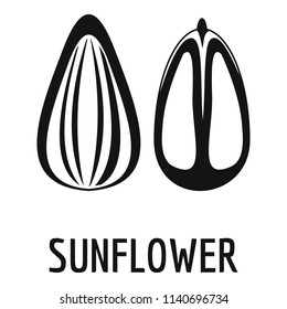 Sunflower seed icon. Simple illustration of sunflower seed vector icon for web design isolated on white background