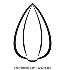 Sunflower seed icon in simple style isolated on white background vector illustration