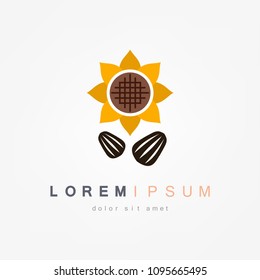 Sunflower seed icon. Vector illustration