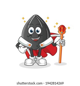 sunflower seed king vector. cartoon character