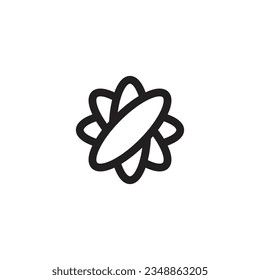 Sunflower seed logo with blank background