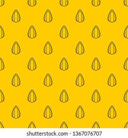 Sunflower seed pattern seamless vector repeat geometric yellow for any design
