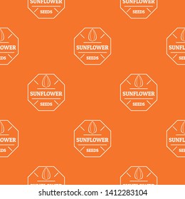 Sunflower seed pattern vector orange for any web design best