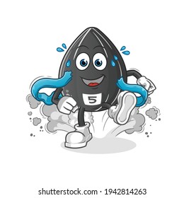 sunflower seed runner character. cartoon mascot vector