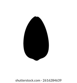 Sunflower seed  silhouette icon vector flat design.