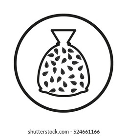 sunflower seeds, a bag, vector icon, eps10