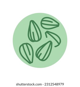 Sunflower seeds black line icon. Natural organic super food. Pictogram for web page, mobile app, promo.