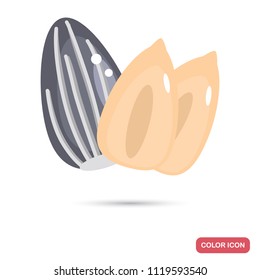 Sunflower seeds color flat icon