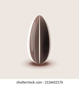 Sunflower seeds color icon in cartoon design