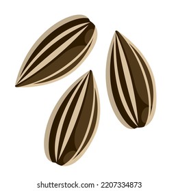 sunflower seeds flat vector illustration logo icon clipart