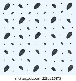 Sunflower seeds flat vector illustration. Cute sunflower seeds snack cartoon vector illustration for graphic design and decorative element