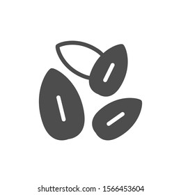 Sunflower seeds glyph modern icon