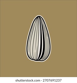 Semillas de girasol ilustración de ilustración dibujada a mano